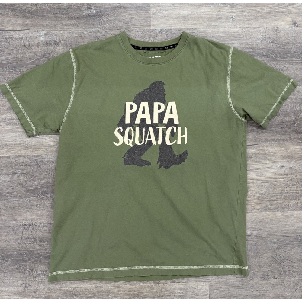 Lazy One Papa Squatch 100% Cotton Tee Shirt Men's Big Foot Size M Lounge PJs